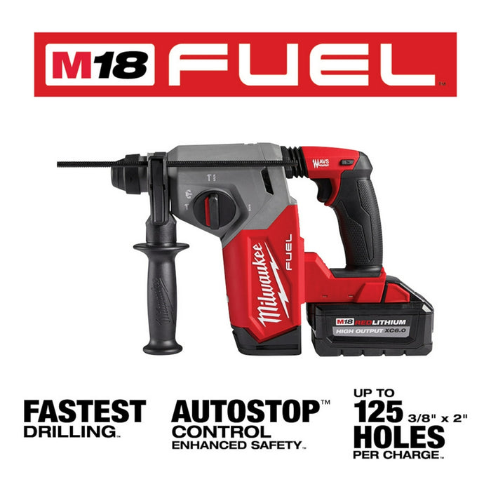 Milwaukee M18 FUEL Cordless 1" SDS Plus Rotary Hammer Kit