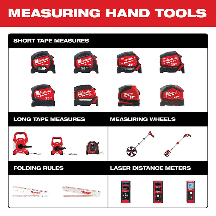 Milwaukee Imperial Compact Wide Blade Tape Measure