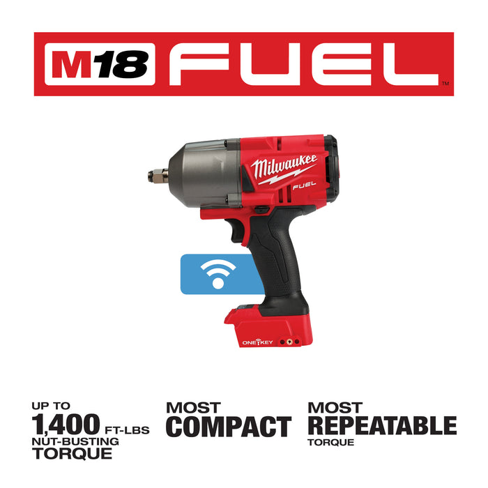 Milwaukee M18 FUEL High Torque 1/2" Impact Wrench Friction Ring w/ ONE-KEY - Tool Only