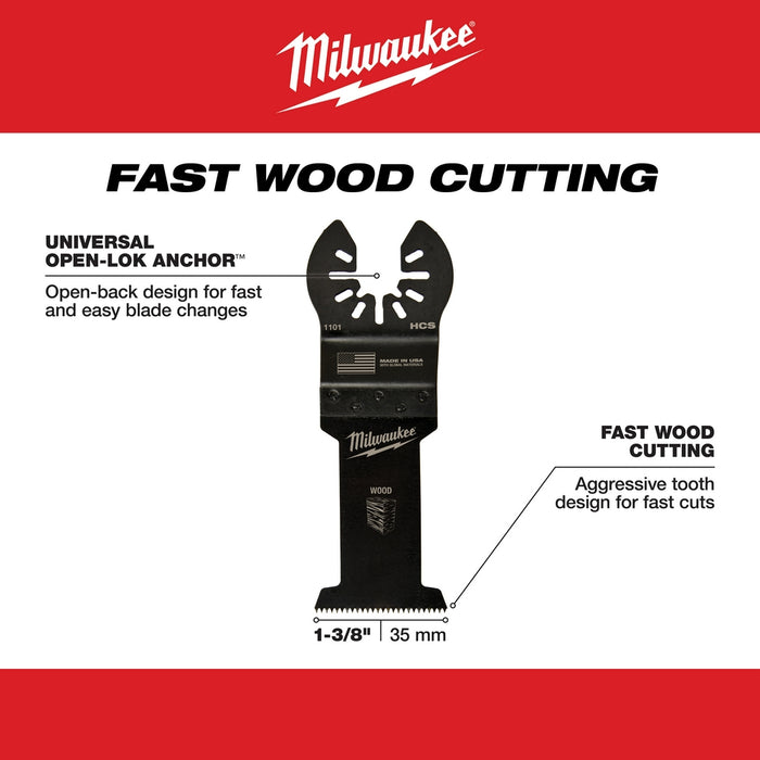 Milwaukee OPEN-LOK HCS Multi-Tool Wood Blades