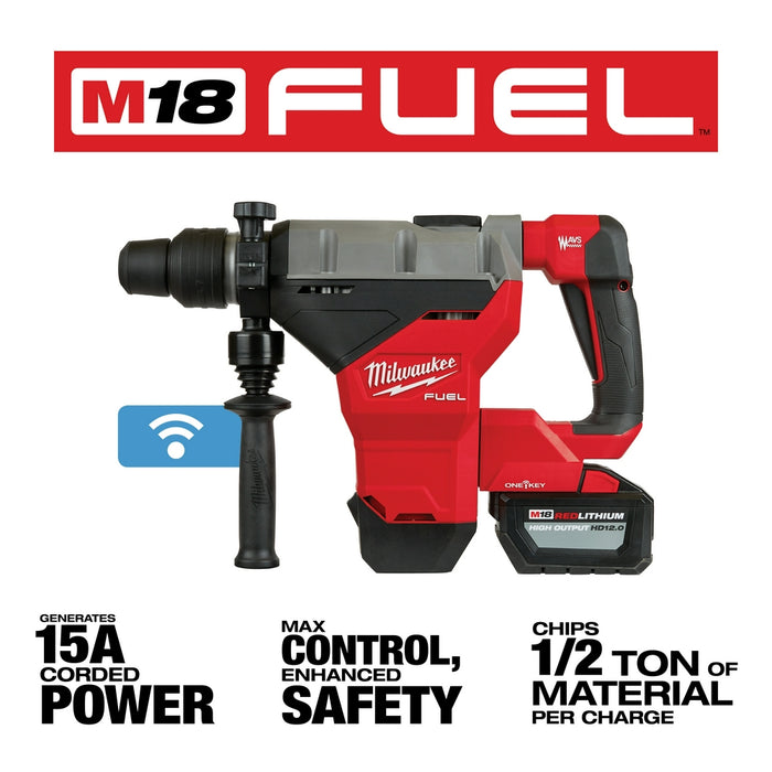 Milwaukee M18 FUEL Cordless 1-3/4" SDS MAX Rotary Hammer With One Key Kit