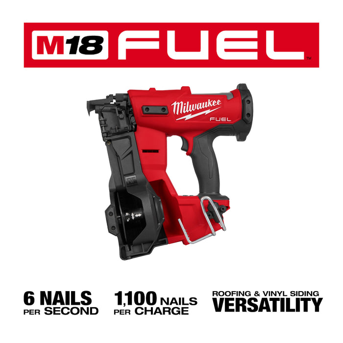 Milwaukee M18 FUEL Coil Roofing Nailer - Tool Only