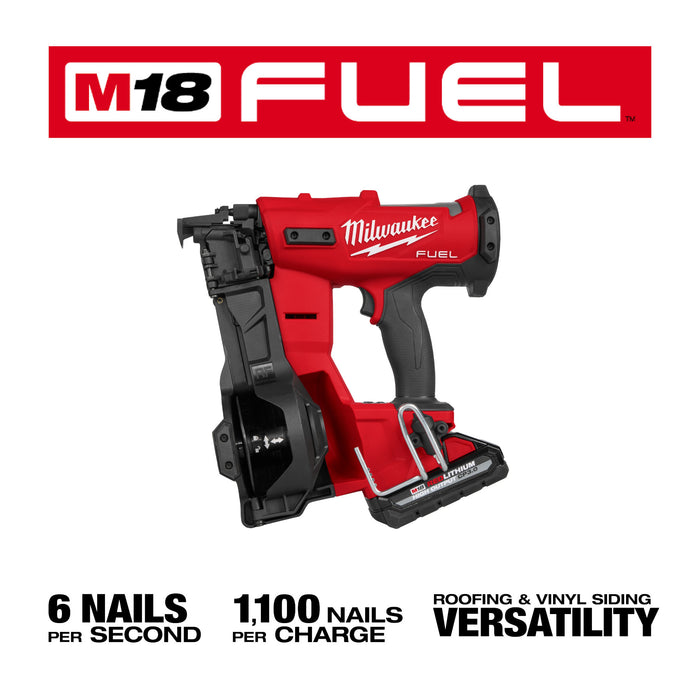 Milwaukee M18 FUEL Coil Roofing Nailer - Kit