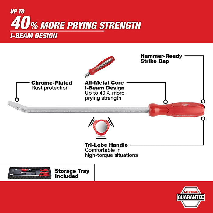 Milwaukee 4PC Pry Bar Set