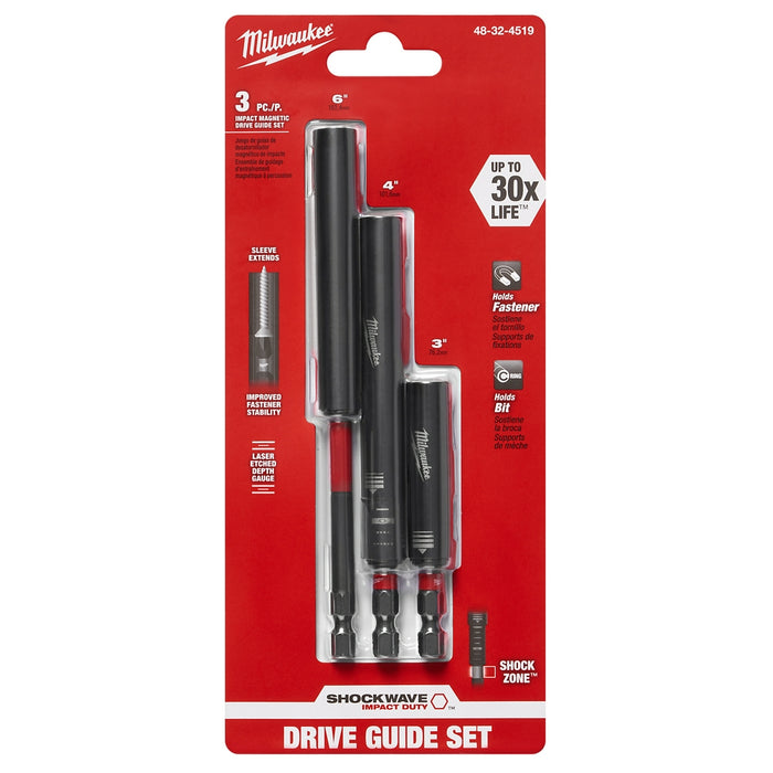 Milwaukee SHOCKWAVE™ 3 pc. Impact Magnetic Drive Guide Set