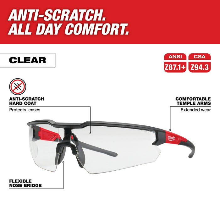 Milwaukee Safety Glasses Anti-Scratch Lenses