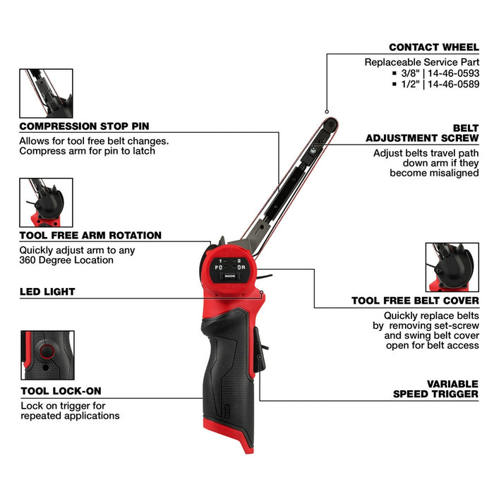 Milwaukee M12 FUEL™ 1/2" x 18" Bandfile - Tool Only