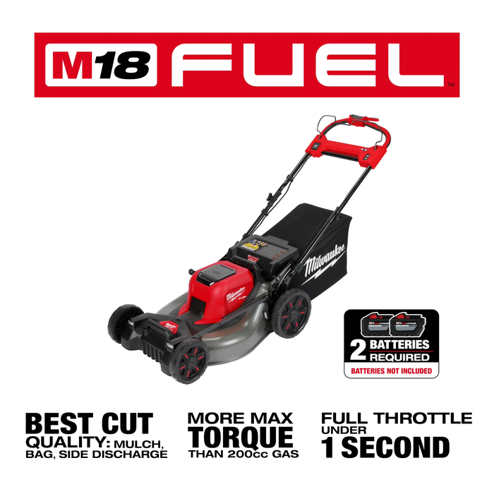 Milwaukee M18 FUEL 21" Self-Propelled Dual Battery Mower