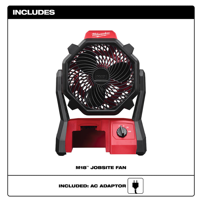 Milwaukee M18 Cordless Jobsite Fan - Tool Only