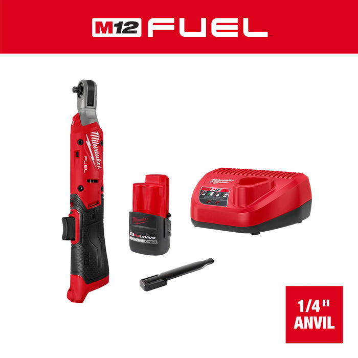 Milwaukee M12 FUEL 1/4" Ratchet Kit