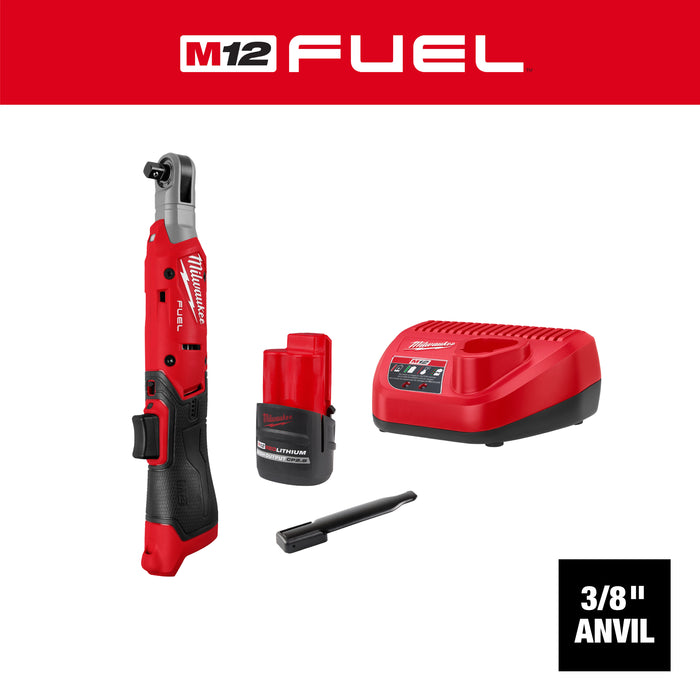 Milwaukee M12 FUEL 3/8" Ratchet Kit