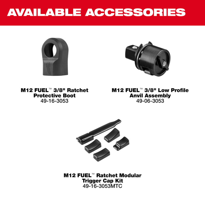 Milwaukee M12 FUEL 3/8" Ratchet Kit