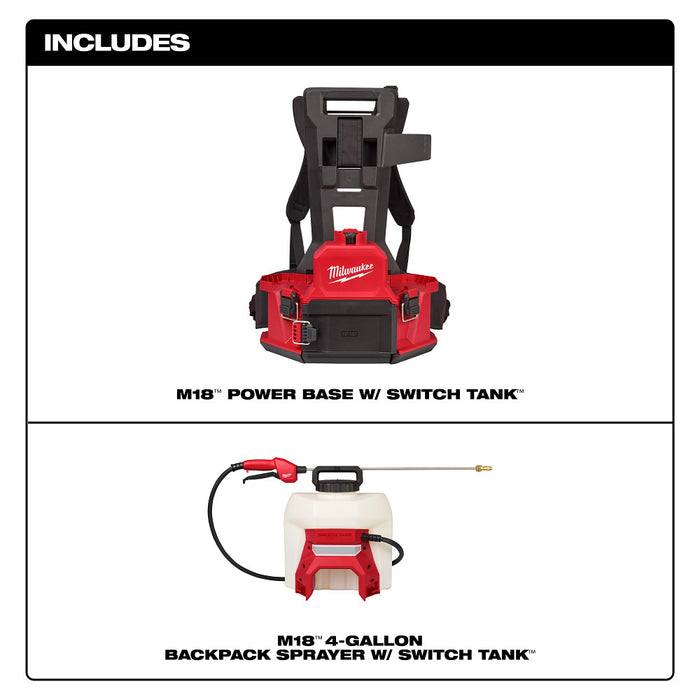 Milwaukee M18 4 gal. Backpack Sprayer w/ SWITCH TANK - Tool Only