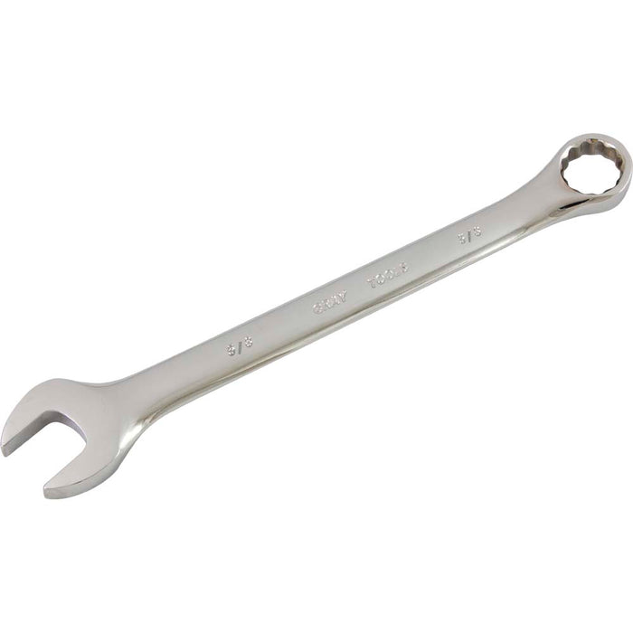 Gray Tools 12 Point, 15° Offset Mirror Chrome Finish, SAE Combination Wrenches