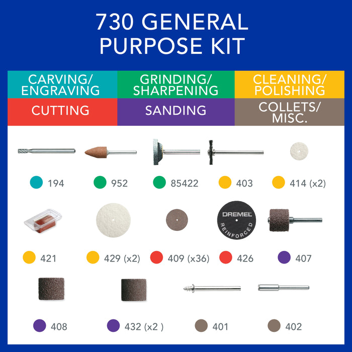 Dremel 52 pc. General Purpose Rotary Tool Accessory Micro Kit