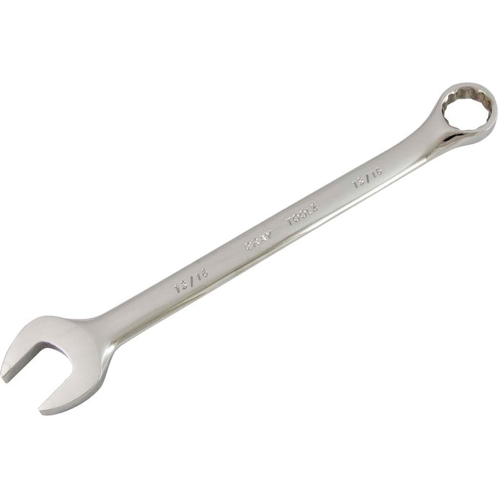 Gray Tools 12 Point, 15° Offset Mirror Chrome Finish, SAE Combination Wrenches