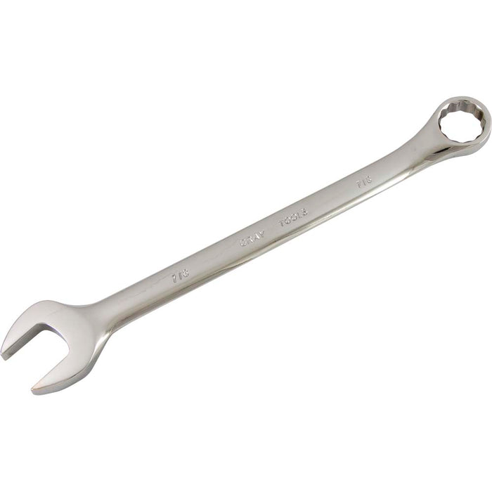 Gray Tools 12 Point, 15° Offset Mirror Chrome Finish, SAE Combination Wrenches