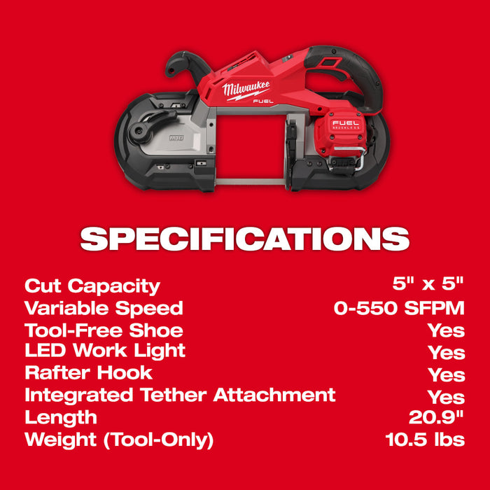 Milwaukee 2929-20 M18 FUEL™ Deep Cut Band Saw - Tool Only