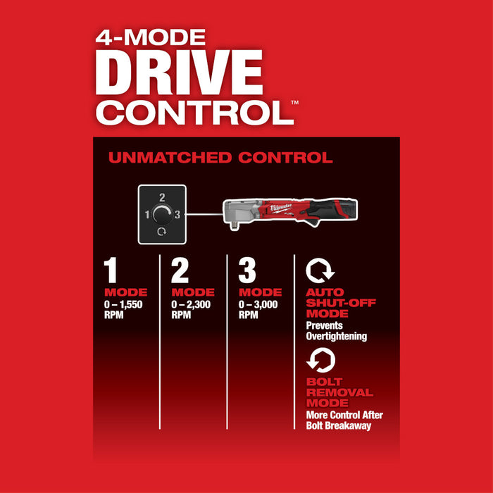 Milwaukee M12 FUEL 1/2" Right Angle Impact Wrench Kit