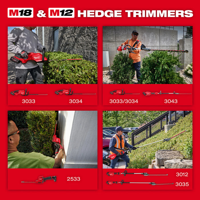 Milwaukee M18 FUEL 24" Cordless Hedge Trimmer Kit