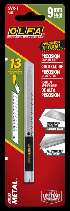 Olfa SVR-1 9mm Stainless Steel Slide - Lock Knife