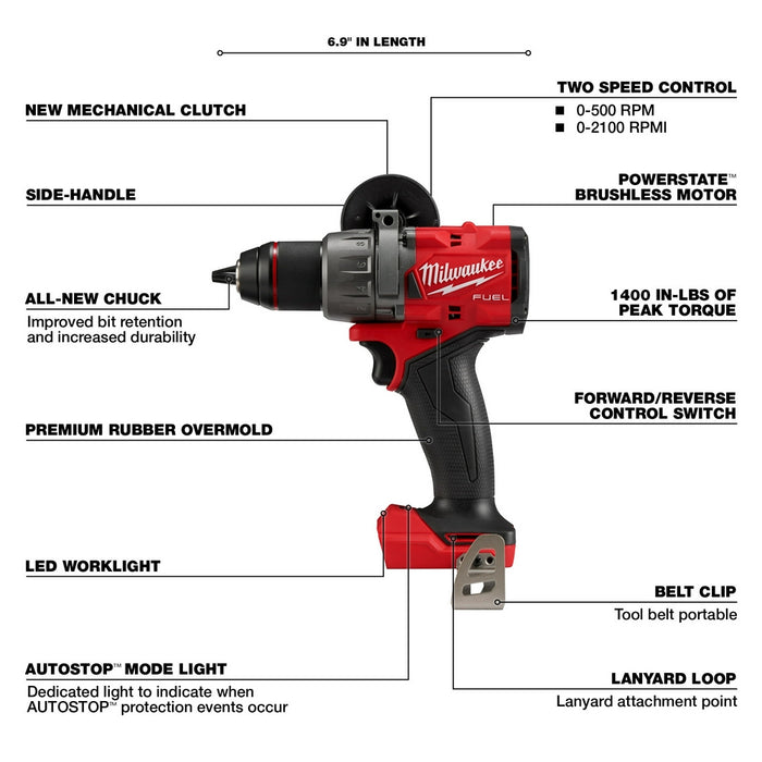 Milwaukee M18 FUEL Cordless 1/2" Drill/Driver - Tool Only