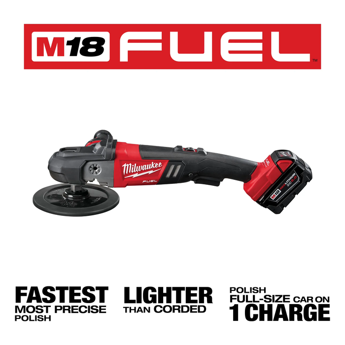 Milwaukee M18 FUEL 7” Variable Speed Polisher Kit