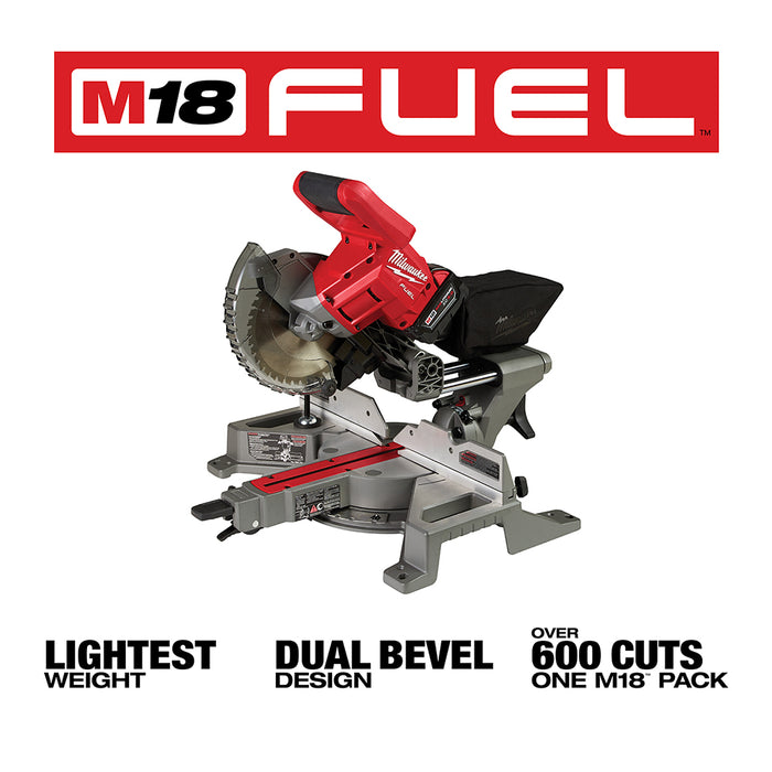 Milwaukee M18 FUEL 7-1/4" Dual Bevel Sliding Compound Miter Saw Kit
