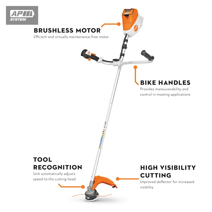 STIHL FSA 120 Cordless Bike Handle Grass Trimmer - Tool Only