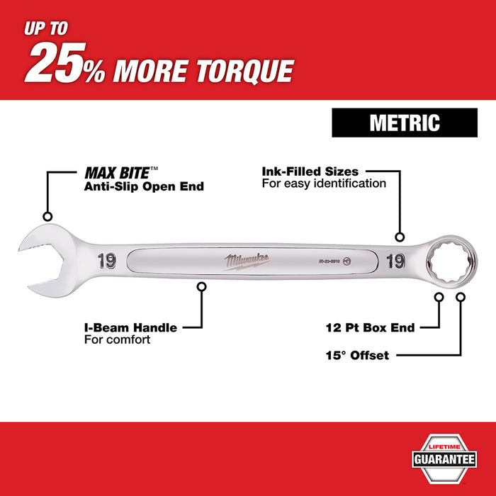 Milwaukee 15-Piece Combination Wrench Set - Metric