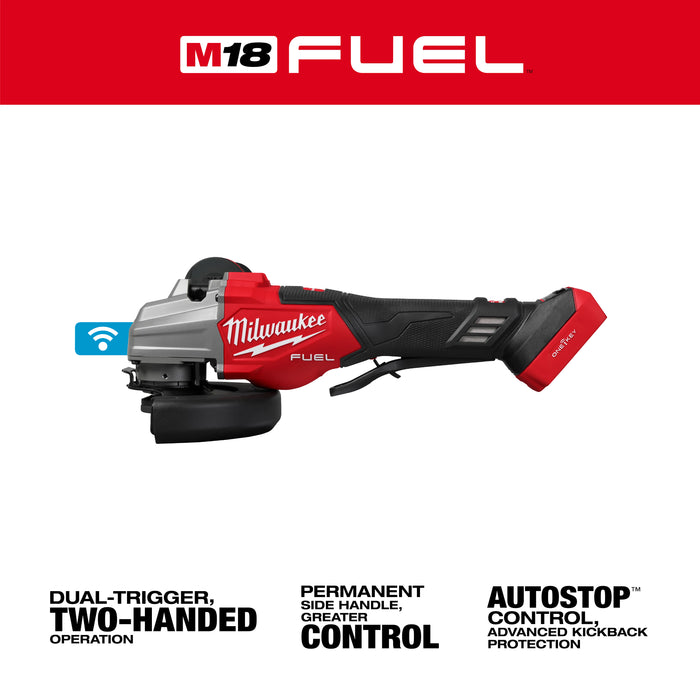 Milwaukee M18 FUEL 4-1/2" - 6" Dual Trigger Braking Grinder w/ Paddle Switch & ONE KEY
