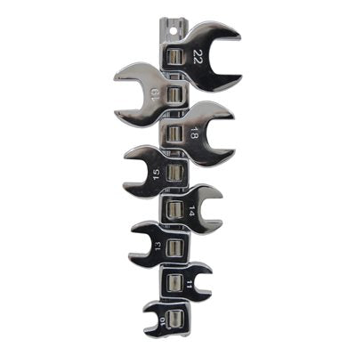 Tooltech 8 pc. Carbon Steel Crow Foot Wrench Set