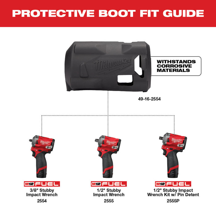 Milwaukee M12 FUEL™ Stubby Impact Driver Protective Boot