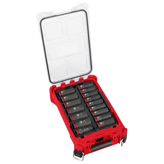 Milwaukee 16 pc. SHOCKWAVE Impact Duty 3/8" Drive METRIC Socket PACKOUT Set