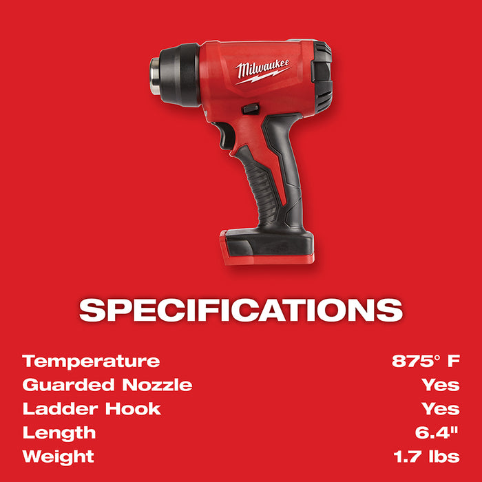 Milwaukee M18 Cordless Compact Heat Gun - Tool Only