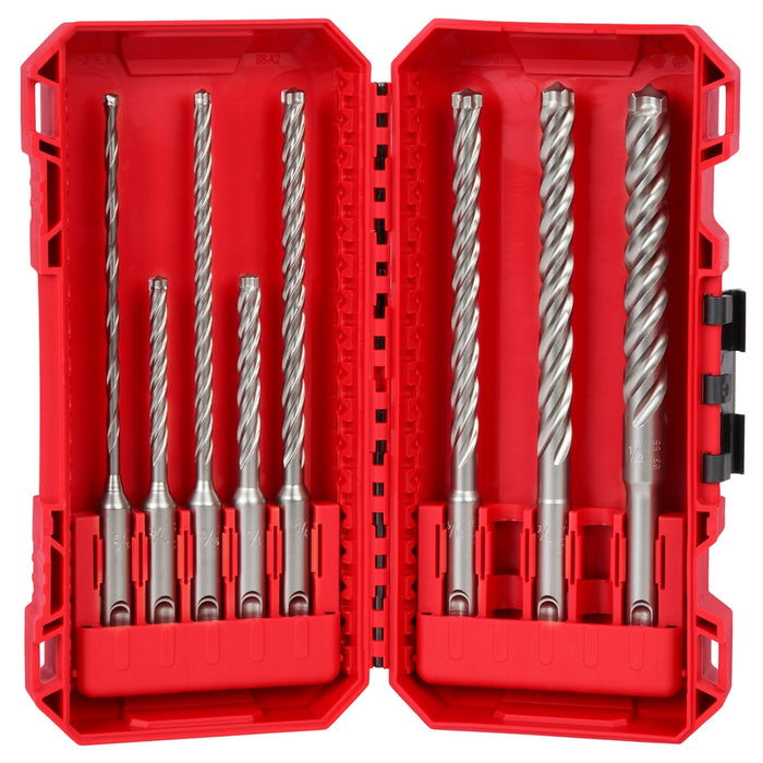 Milwaukee SDS Plus MX4 4-Cutter Drill Bit Kit - 8 Piece