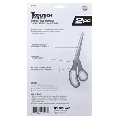 Tooltech 2 pc. Comfort Grip Scissors