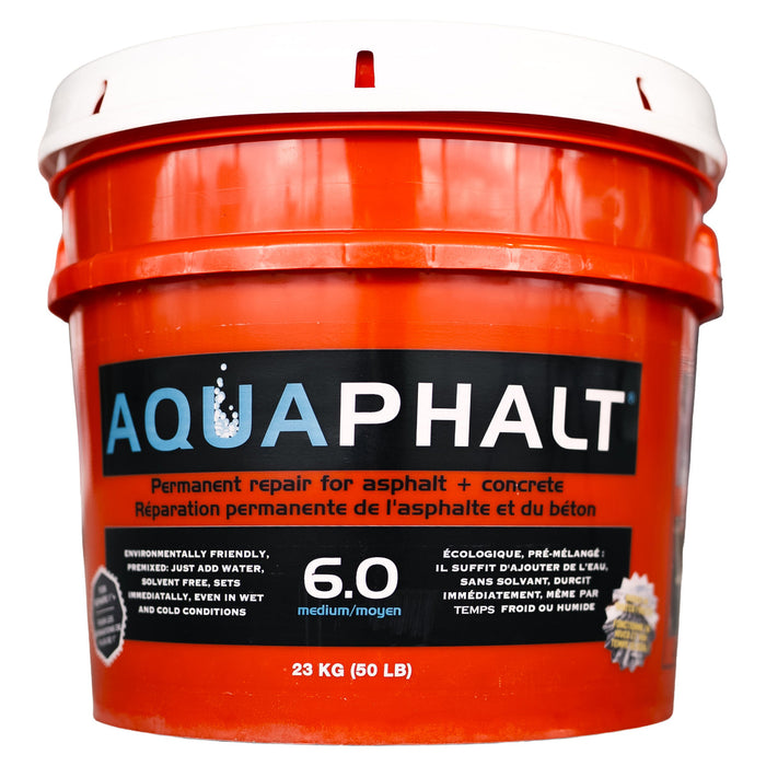 Aquaphalt 6.0 (Medium) - Permanent Asphalt Pothole Repair - 50 lbs Pail