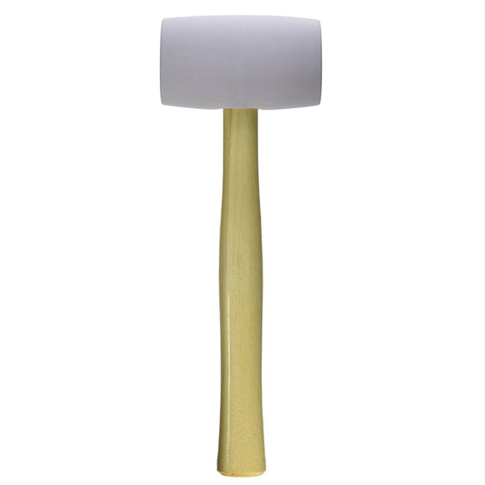 Tooltech White Rubber Mallet w/ Wood Handle