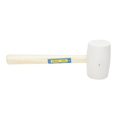 Tooltech White Rubber Mallet w/ Wood Handle