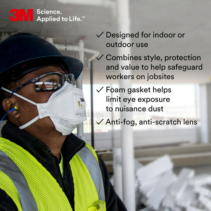 3M™ Virtua Protective Safety Glasses w/ Foam Gasket