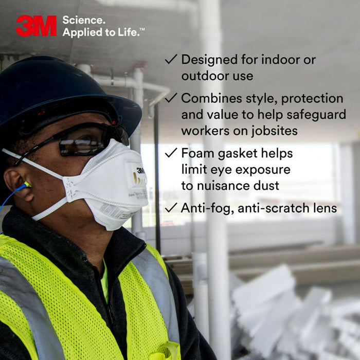 3M™ Virtua Protective Safety Glasses w/ Foam Gasket