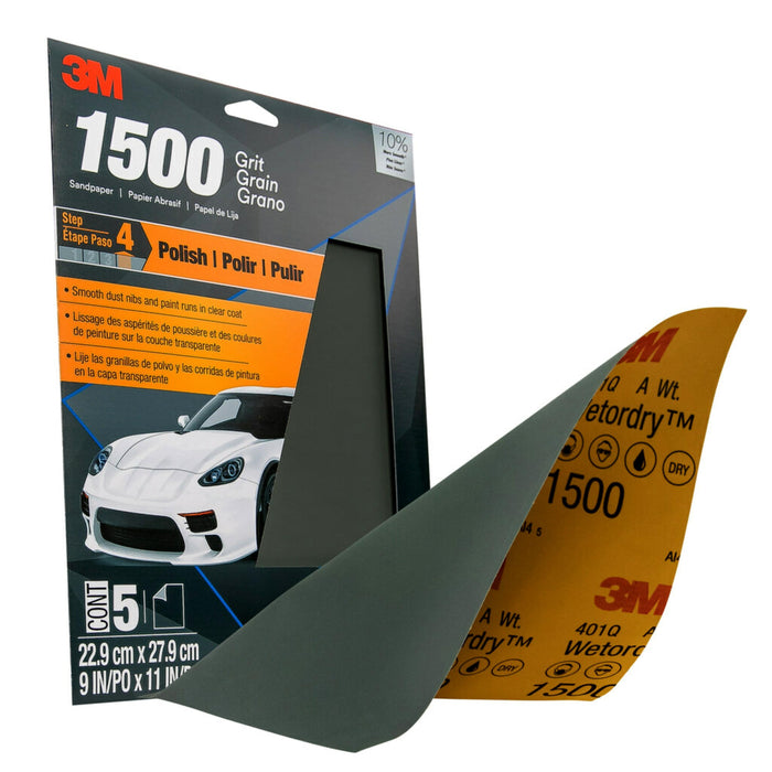 3M™ 5PK Wetordry™ Sandpaper - 9 x 11"