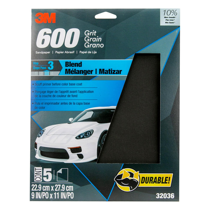 3M™ 5PK Wetordry™ Sandpaper - 9 x 11"