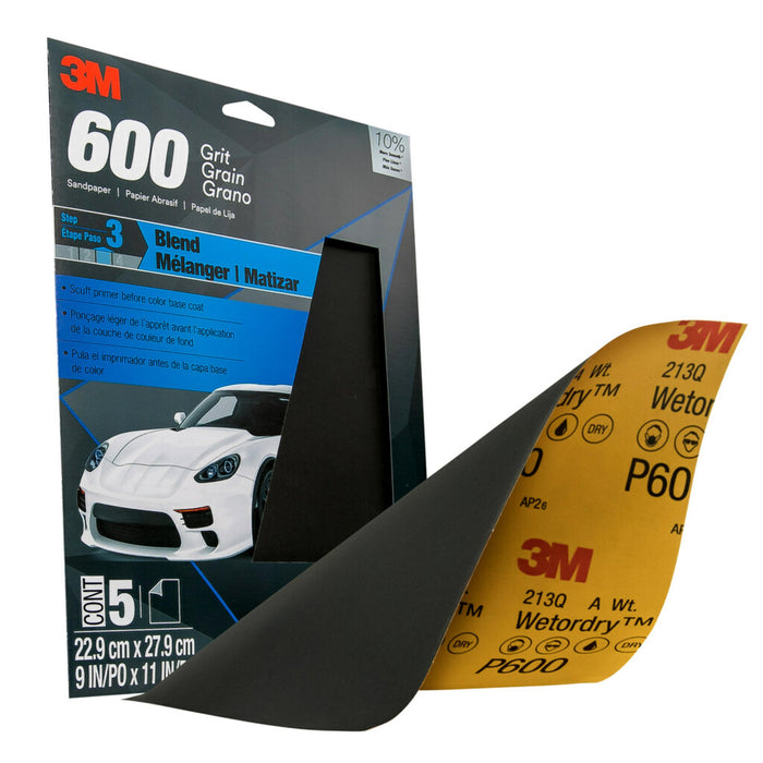 3M™ 5PK Wetordry™ Sandpaper - 9 x 11"