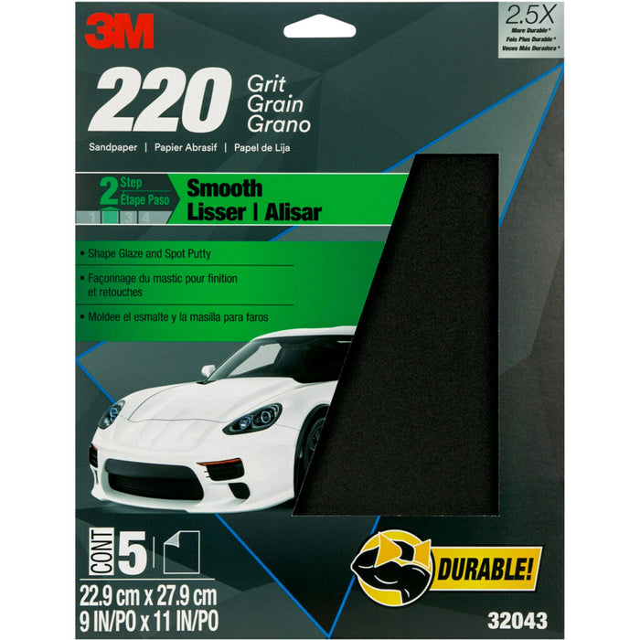 3M™ 5PK Wetordry™ Sandpaper - 9 x 11"