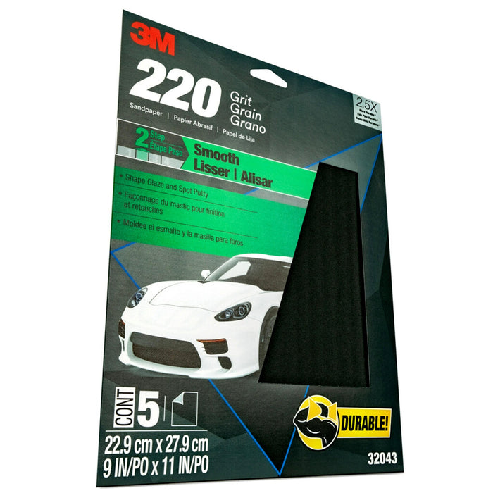 3M™ 5PK Wetordry™ Sandpaper - 9 x 11"