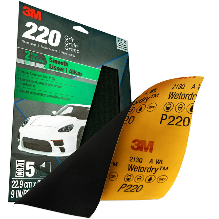 3M™ 5PK Wetordry™ Sandpaper - 9 x 11"