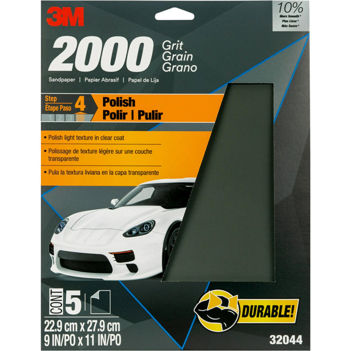 3M™ 5PK Wetordry™ Sandpaper - 9 x 11"