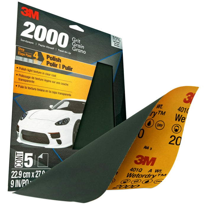 3M™ 5PK Wetordry™ Sandpaper - 9 x 11"